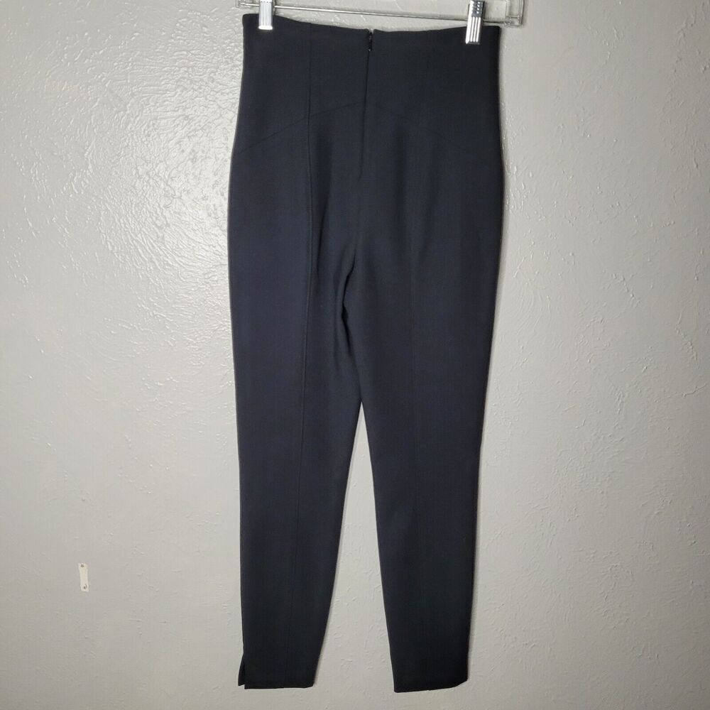 Veronica Beard Ferdinand Bow Accented Skinny Pants Trousers Black Women’s Size 0 - Picture 6 of 11